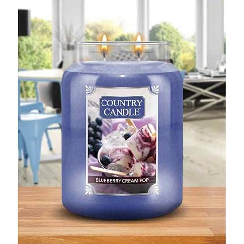 Country Candle nagy gyertya, Blueberry Cream Pop