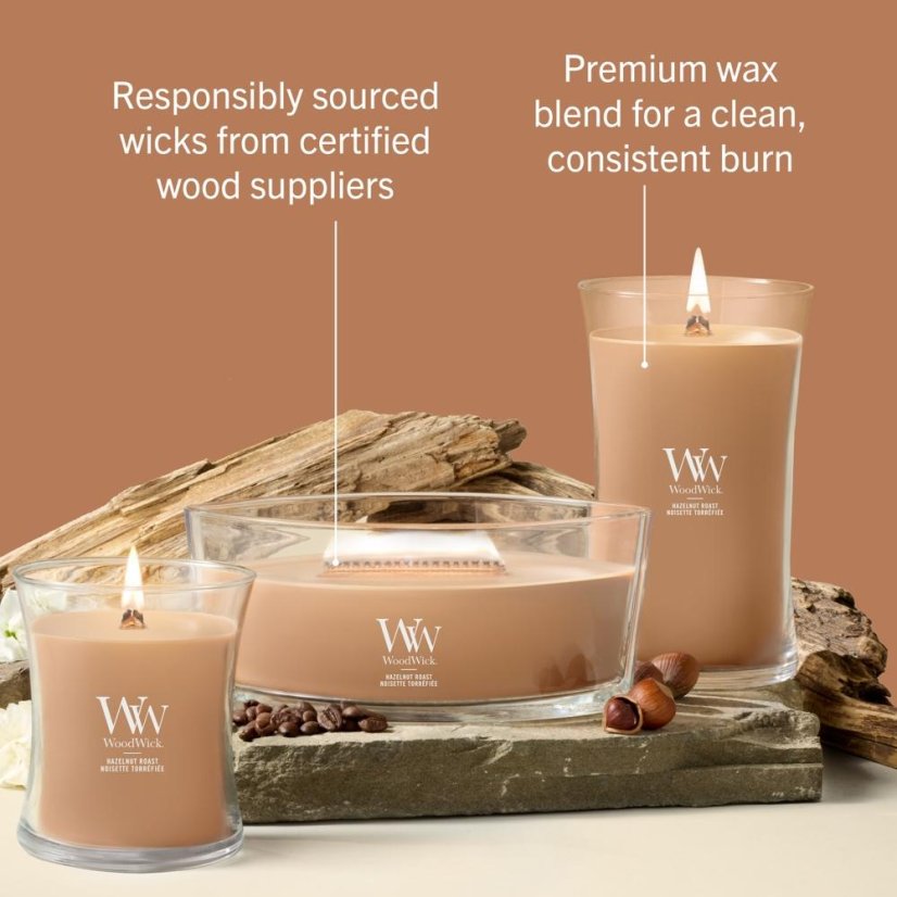 WoodWick Large Candle, Hazelnut Roast