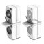 Universal spacer between washing machine and dryer with pull-out drawer and storage shelf Meliconi Torre Duo 656123 white