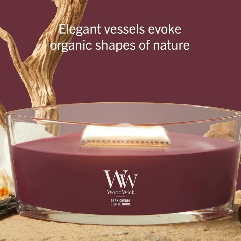 WoodWick Boat Candle, Dark Cherry