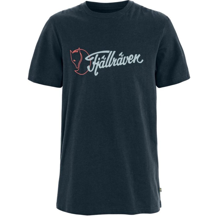 Pánské tričko Fjällräven Archive Logo T-Shirt M - Farba: Modrá, Veľkosť: XXL