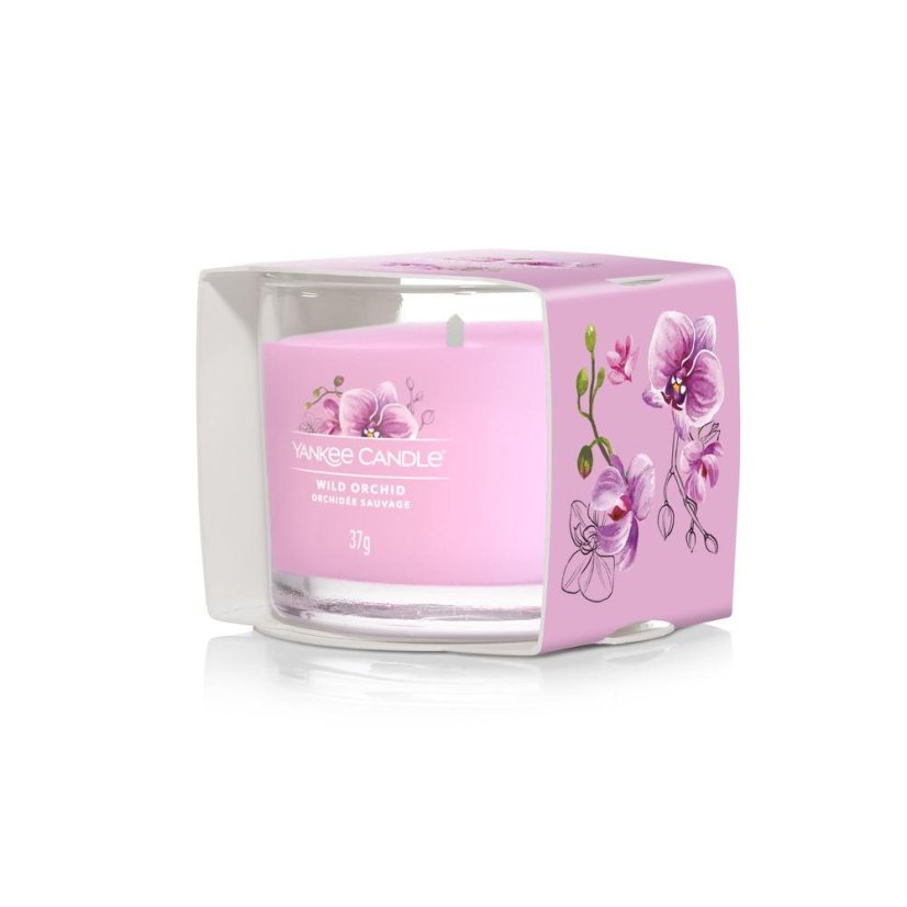 Yankee candle votive candle in glass, Wild Orchid