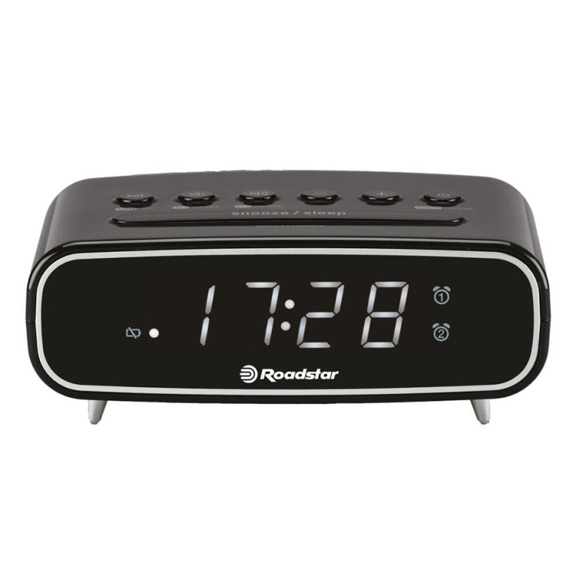 Roadstar CLR-2310/BK black radio alarm clock