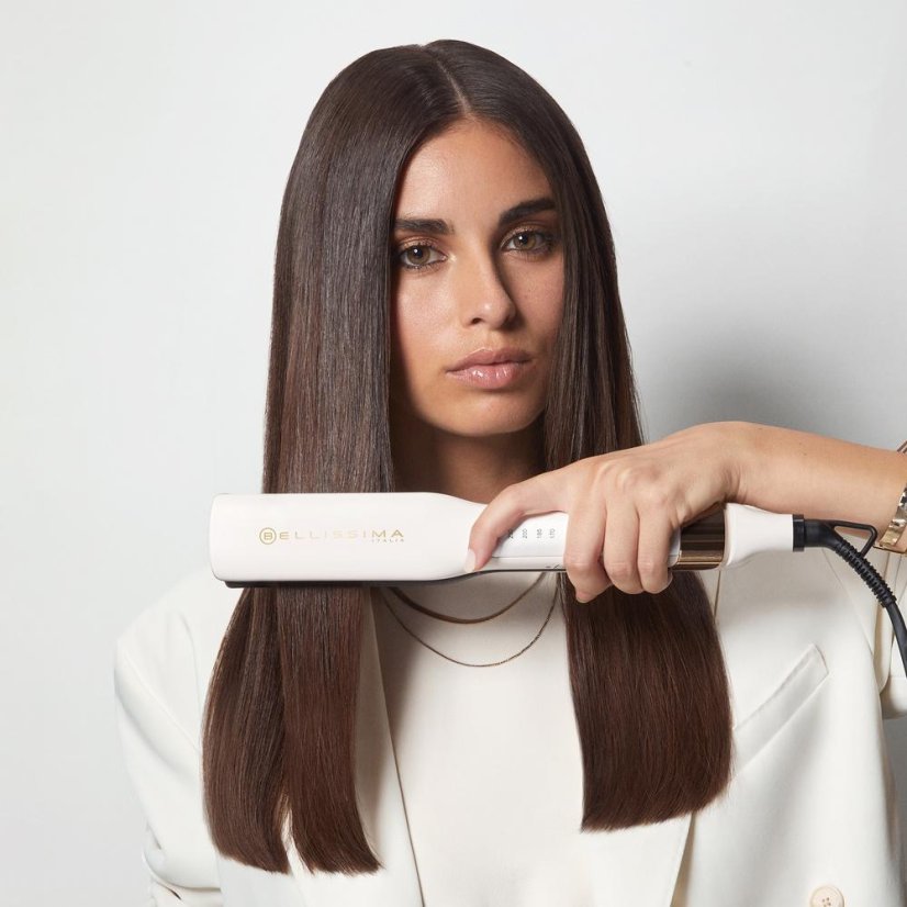 Bellissima STEAMELIXIR 11808 white and gold hair straightener