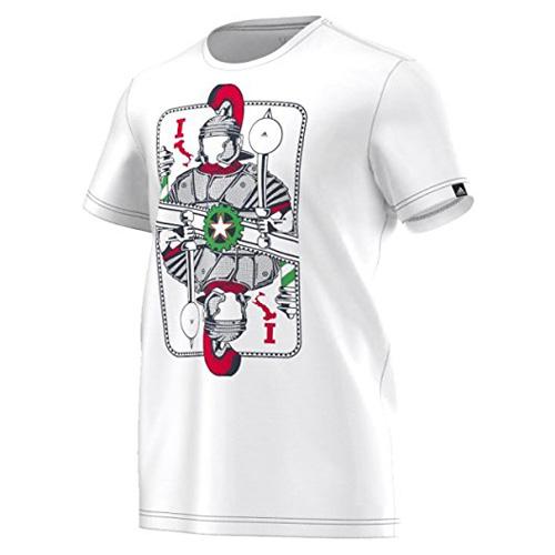 Pánske tričko Adidas Italy Card - Farba: Biela, Veľkosť: L