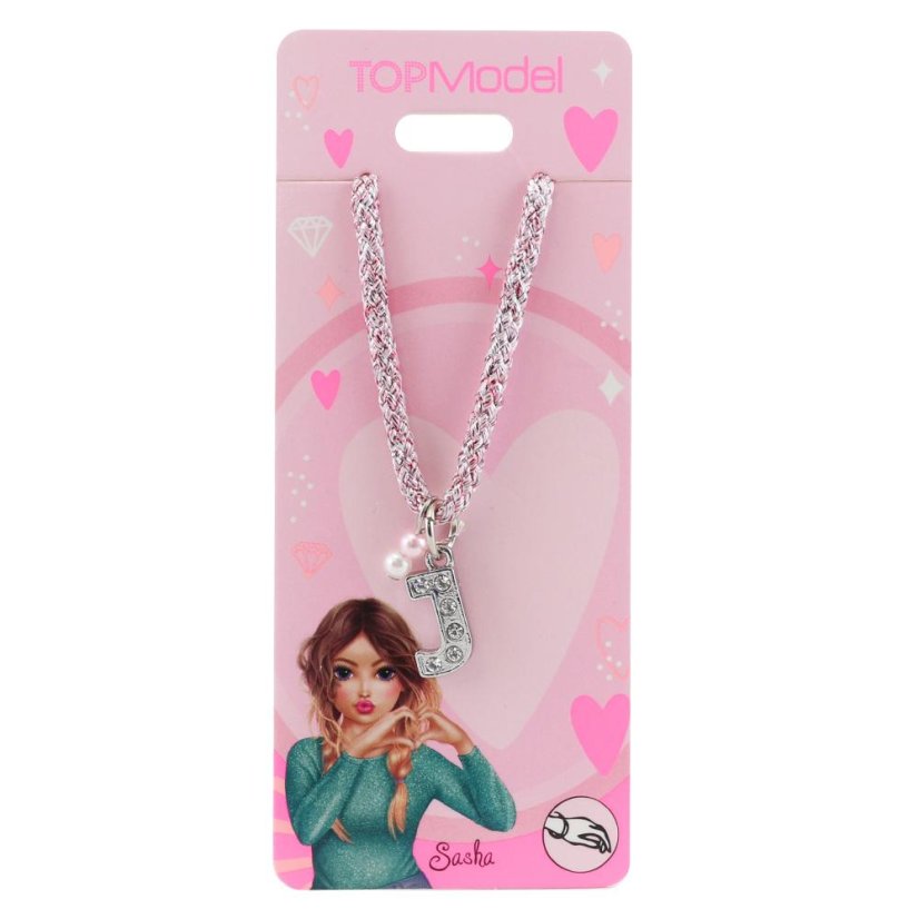 Šnúrový náramok Top Model, písmeno "J" Sasha
