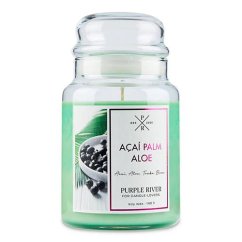 Svíčka Purple River velká, Acai Palm Aloe