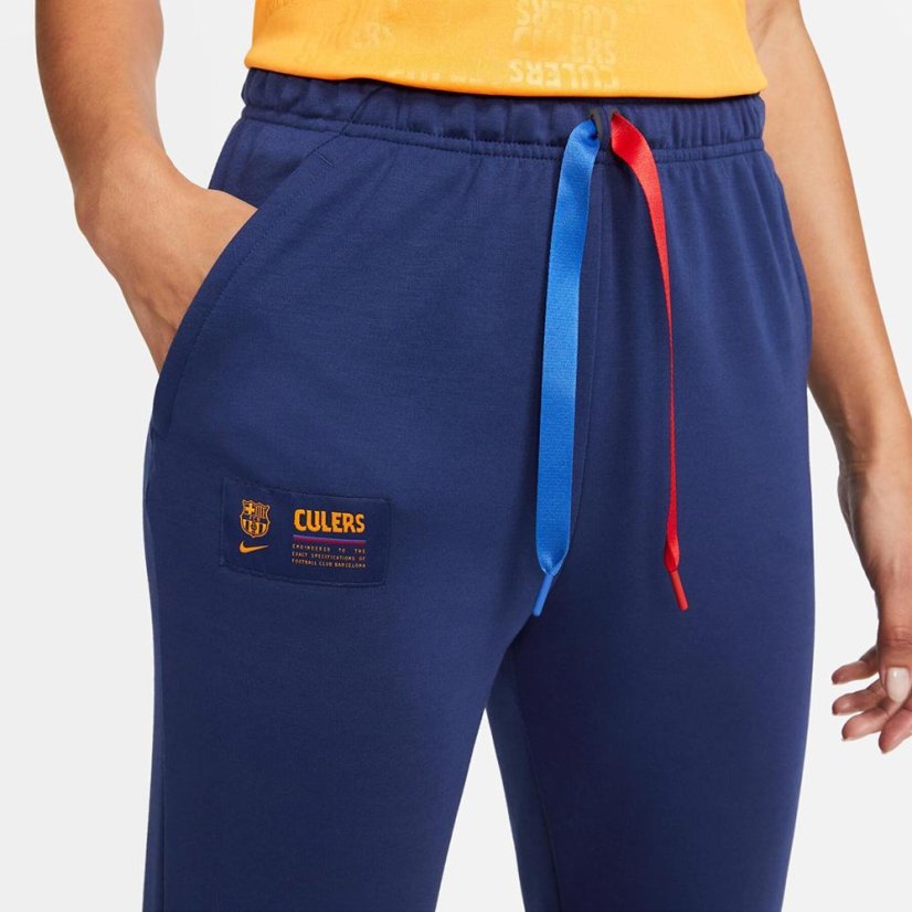 Dámské kalhoty Nike FC Barcelona Dri-FIT Travel - Barva: Modrá, Velikost: S