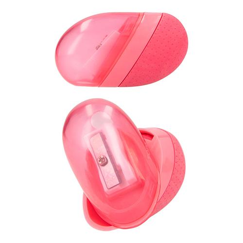 Heart-shaped eraser and Top Model Best Friend pencil sharpener, pink
