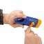 Adventure World LED Flashlight with Solar Panel, Blue-Orange