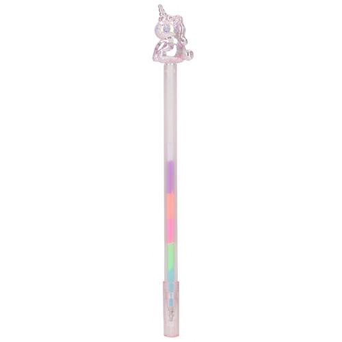 Farbiger Kugelschreiber mit Ylvi-Einhorn-Verzierung, pink