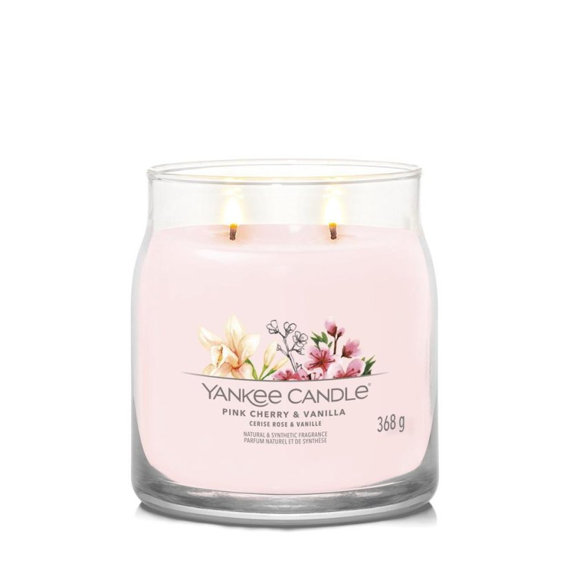 Yankee candle Signature közepes méretű gyertya, Pink Cherry & Vanilla