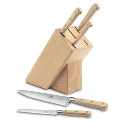 Lion Sabatier knife block + 5 knives 664387 VERNEUIL wood