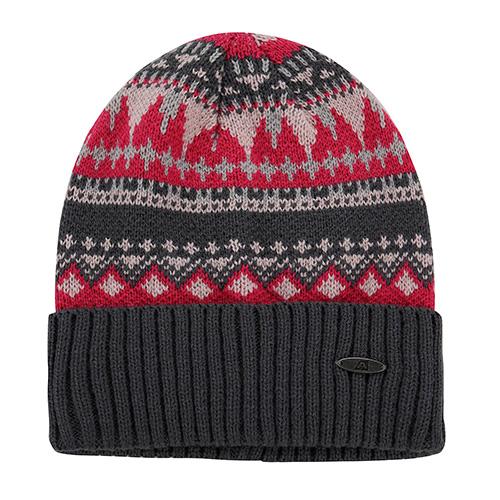 Mütze Alpine Pro Lukene 2 - Farbe: Schwarz/Rot, Größe: S