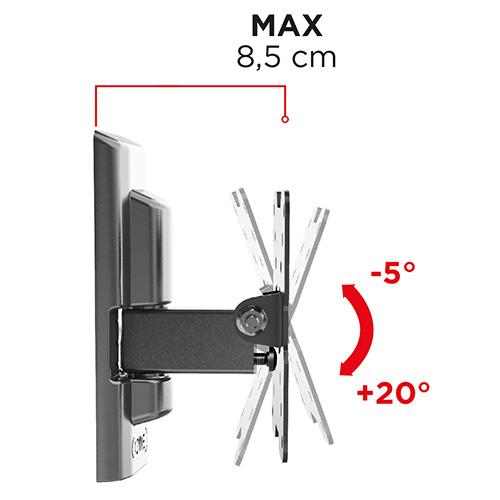 TV-Halterung (Wand/Trockenbau) Meliconi 580476 FlatStyle FTR100 CG  schwarz