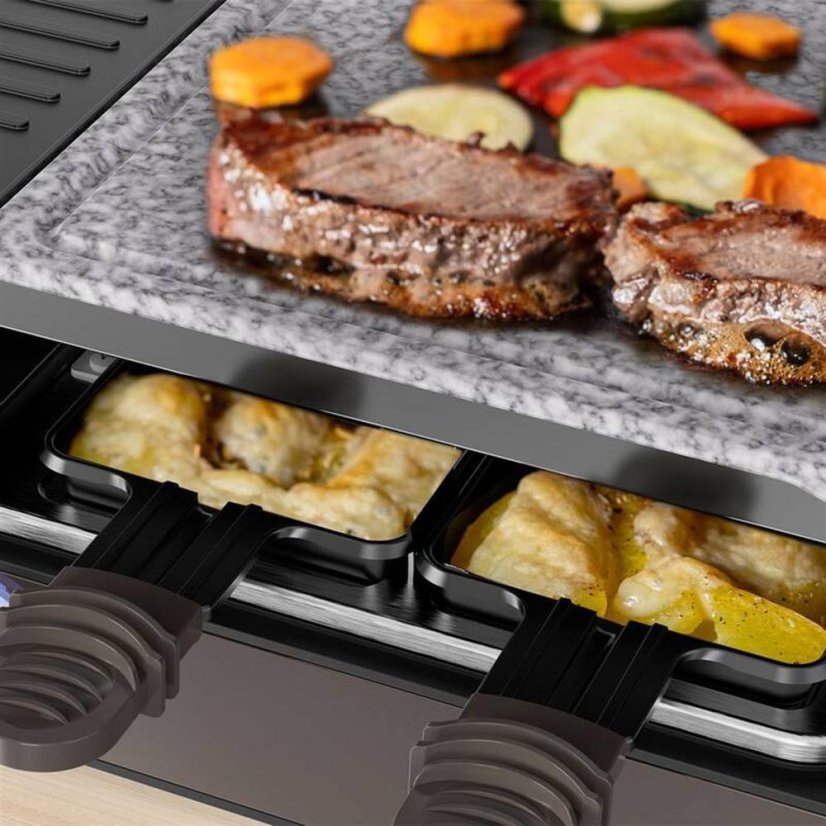 Raclette-Grill Black+Decker BXFC1400E schwarz/Naturstein