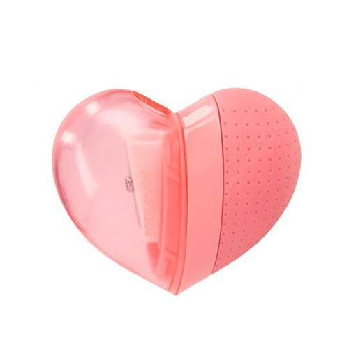 Heart-shaped eraser and Top Model Best Friend pencil sharpener, light pink