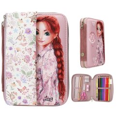 Federmäppchen mit Zubehör und Klettverschluss-Etui Top Model CowGirl