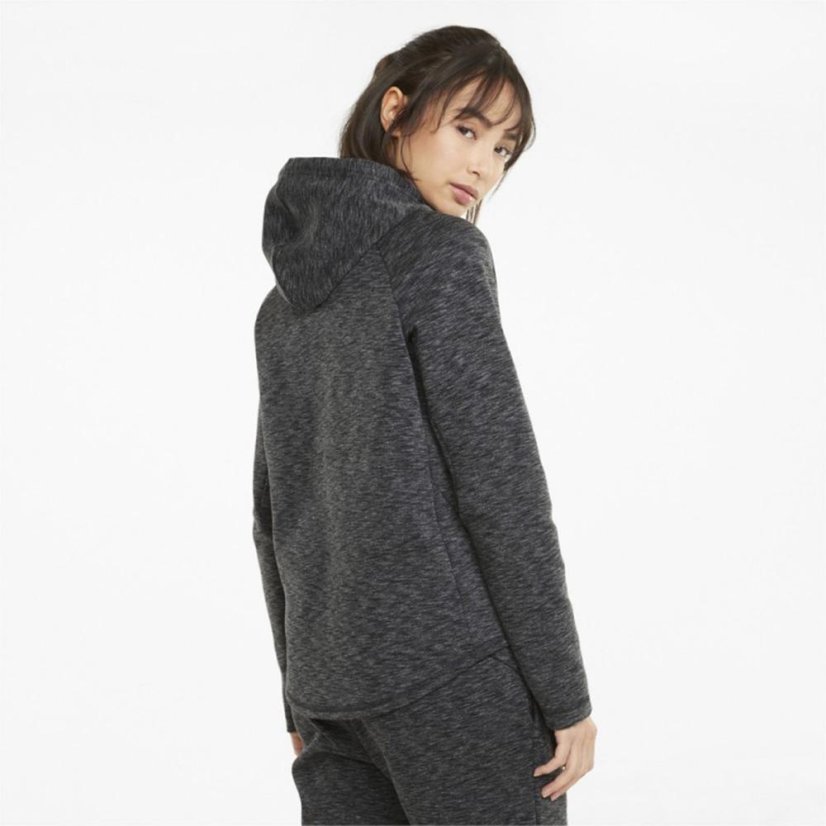 Damen-Sweatshirt Puma EvoStripe Full-Zip Hoodie - Farbe: Grau, Größe: XS