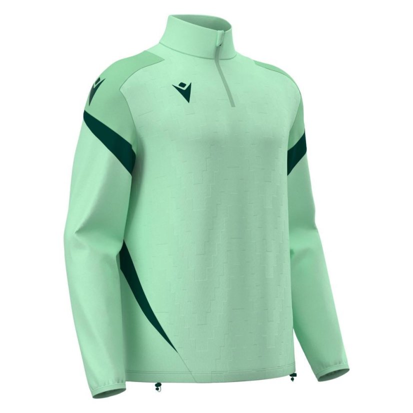 Sportovní top Macron Hollow 1/4 Zip - Barva: Zelená, Velikost: M