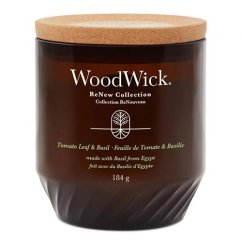 Svíčka WoodWick ReNew střední, Tomato Leaf & Basil