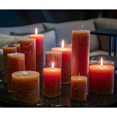 Rustikale Kerze DutZ Rustic Coral Red