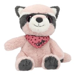 Pluszowy miś szop Snukis Charlie – różowo-brązowy, 18 cm