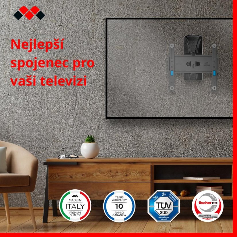 TV-Halterung (Wand/Trockenbau) Meliconi Slimstyle Plus 200 SDR 480989 schwarz