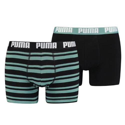 Puma Heritage 2P Men's Boxer Shorts - Color: Black/green, Size: M