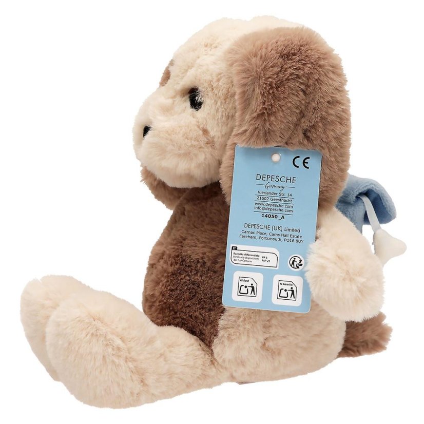 Milo the Plush Dog with Princess Mimi Backpack, 26 cm