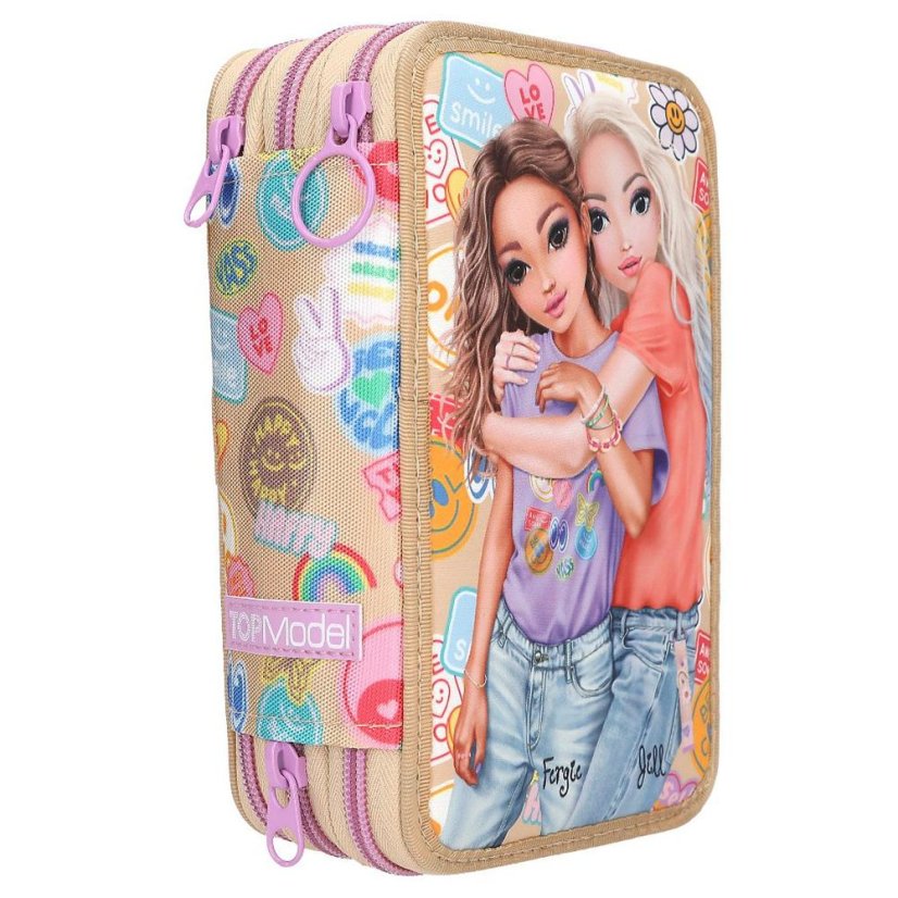 Three-tier pencil case with Top Model Girl Power, Fergie & Jill accessories