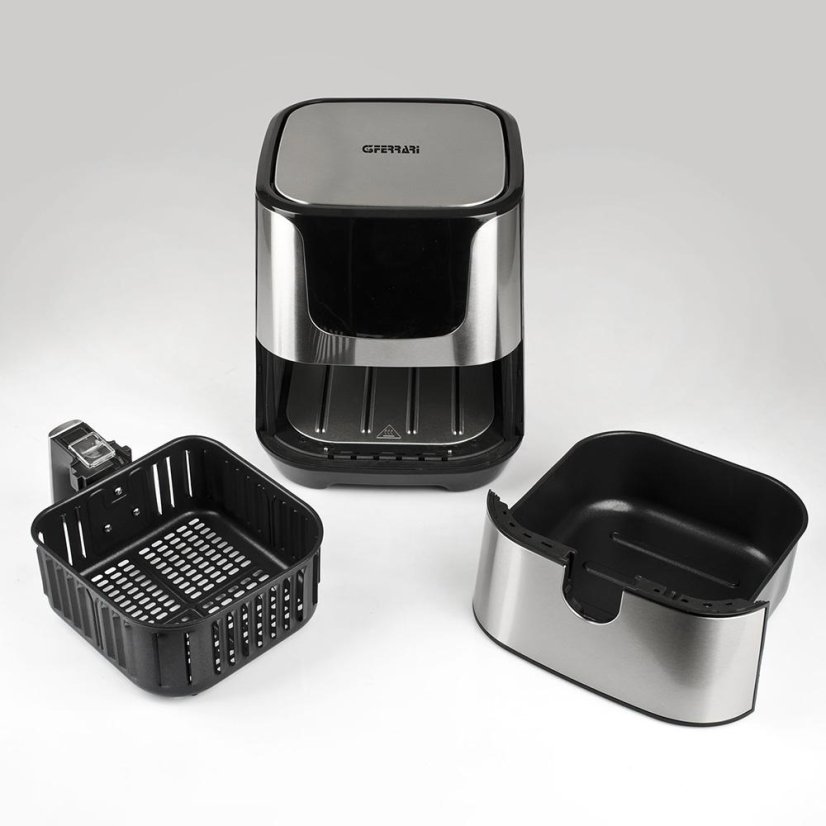 G3Ferrari Friggisano G10125 black and silver hot air fryer