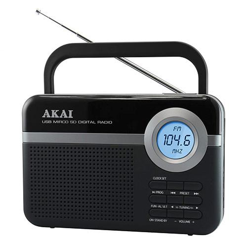 AKAI PR006A-471U čierne rádio