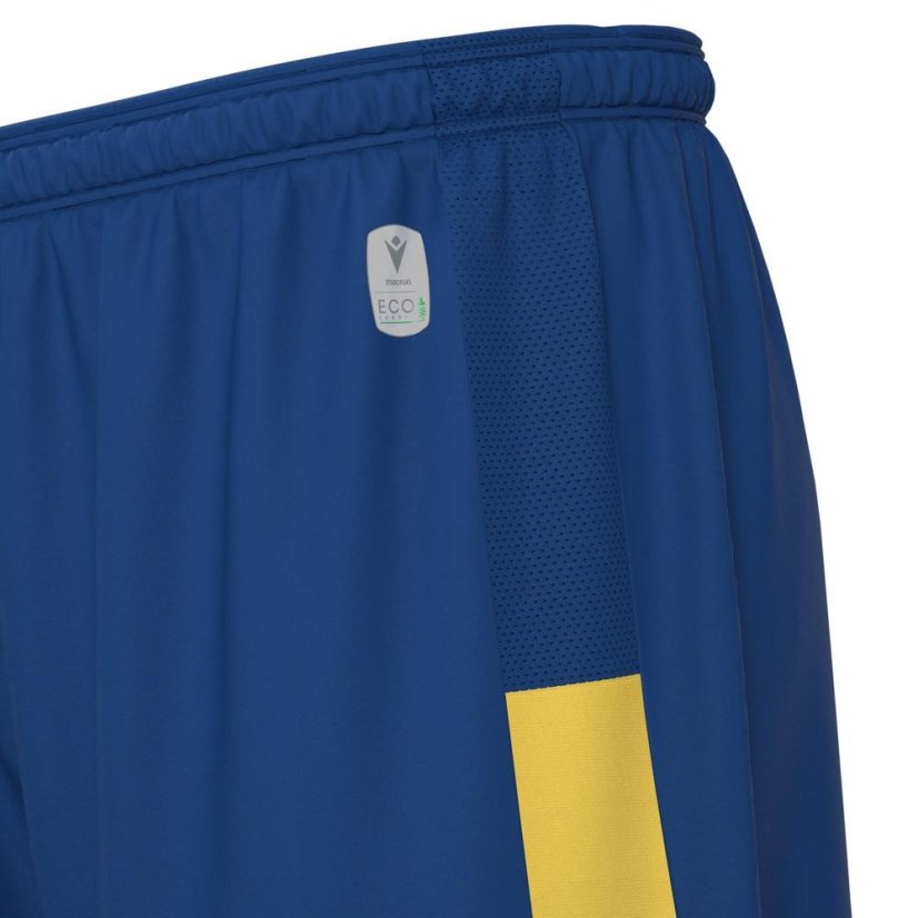 Fußballshorts Macron Skara Eco - Farbe: Königsblau/Gelb, Größe: L