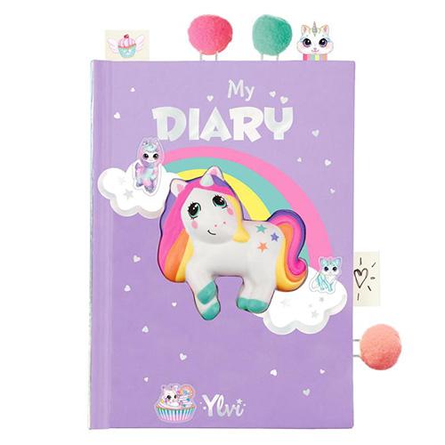 Sadea naptárak kiegészítőkkel Ylvi My Diary Unicorn lila