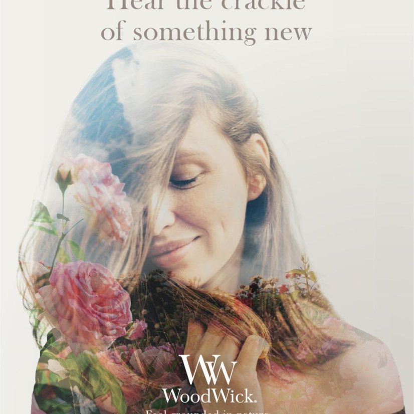 WoodWick-Kerze, groß, Rose Blush