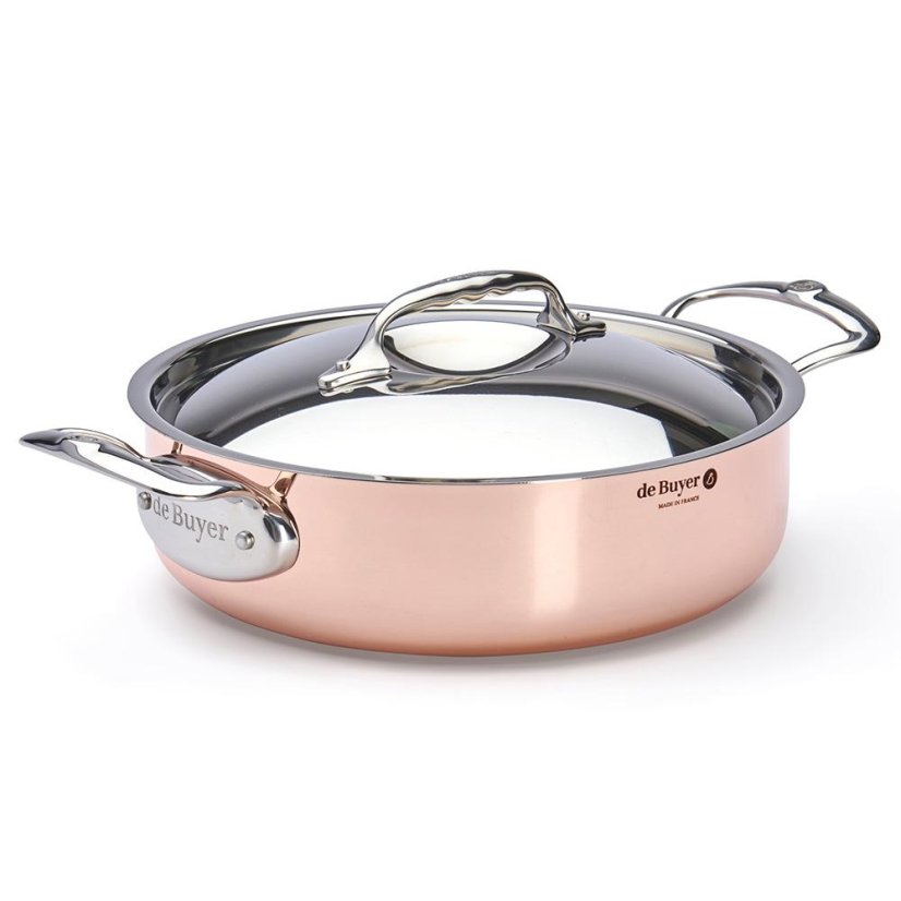 Topf mit Deckel, niedrig, de Buyer Prima Matera 6241.24, 24 cm