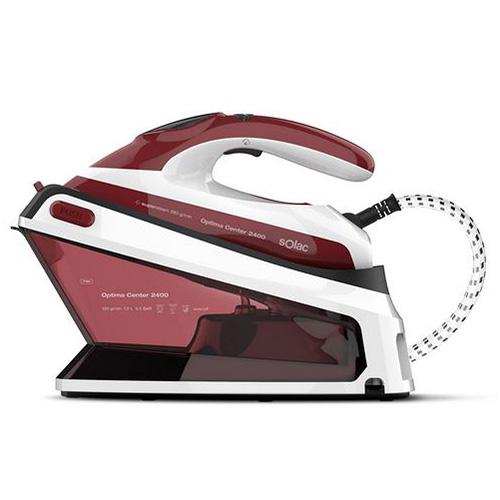 Solac Optima Center 2400 CPB6050 steam station, red and white