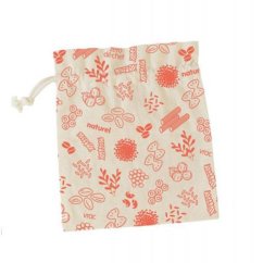 Pebbly NBA154 cream-red grocery bag