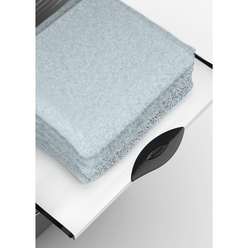 Universal adapter between the handle and the dryer with a wooden shelf Meliconi Torre DARK 656128 black