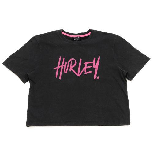 Hurley Oceancare Washed Cropped Dámske tričko - Farba: Ružová, Veľkosť: S