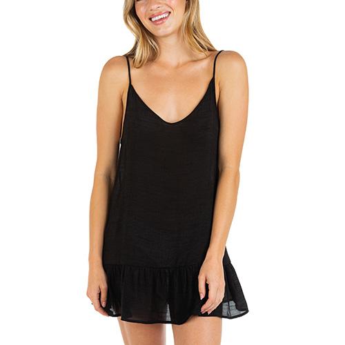 Hurley Solid Mini Women's Dress - Color: Black, Size: L