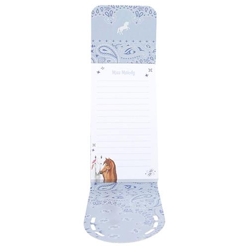 Miss Melody magnetic notepad, three horses
