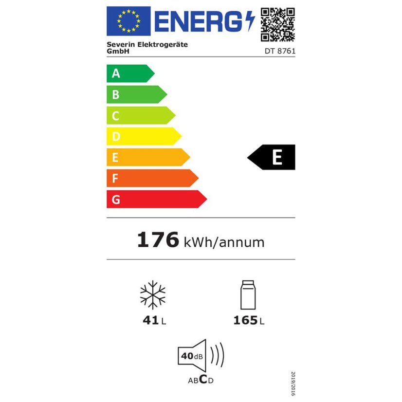 Kombinovaná lednice Severin DT 8761 stříbrná