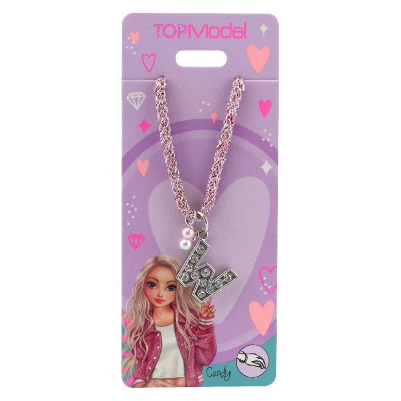 Schnurarmband Top Model, Buchstabe „W“ Candy