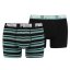 Puma Heritage 2P Men's Boxer Shorts - Color: Black/green, Size: M