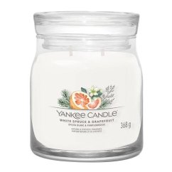 Yankee candle Signature Kerze, mittelgroß, White Spruce & Grapefruit