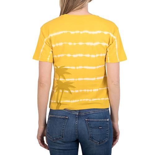 Hurley Ocencare Palm Stripes Women's T-Shirt - Color: Blue, Size: XS