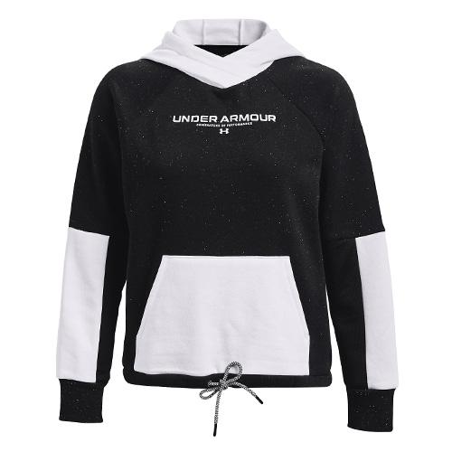 Under Armour Rival + Fleece Hoodie für Damen - Farbe: Grün, Größe: L