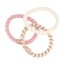 Set of 3 Top Model hair ties, pink and natural shades